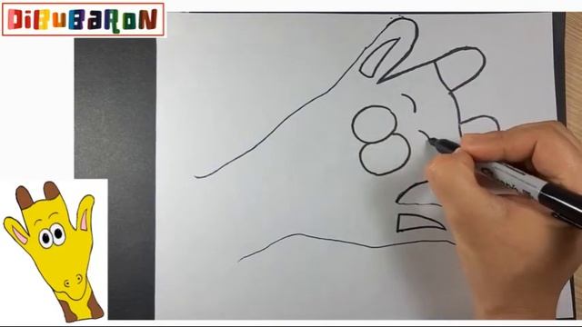 Como dibujar una jirafa con la mano | Dibujos faciles смотреть онлайн