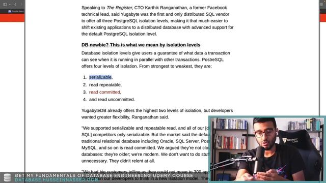 YugabyteDB supports read committed isolation смотреть онлайн