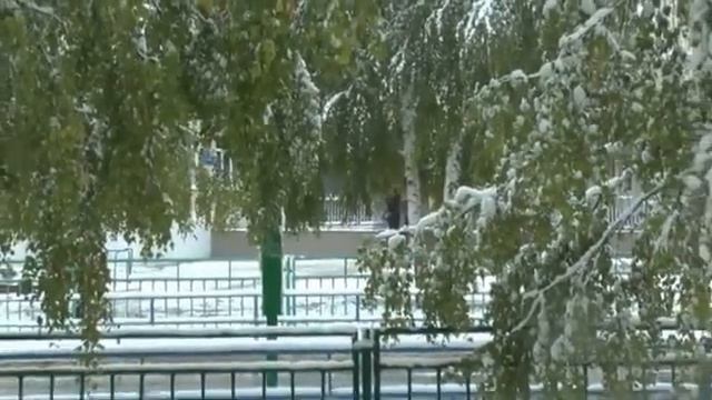 Первый снег в Октябре г. Похвистнево 08.10.2015 г. смотреть онлайн