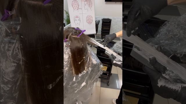 Balayage. Балаяж через начёс.