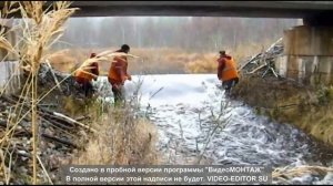 Разборка бобровых плотин вручную. Неблагодарный труд.