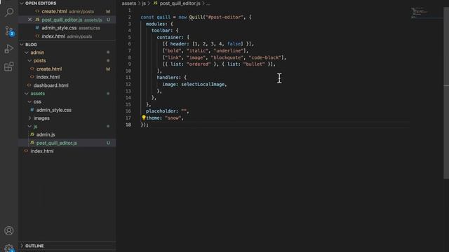 Designing a Professional Blog: Integrate Quill Js editor 30 смотреть онлайн