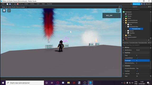 ParticleEmitter, Fire, Smoke e Sparkles - Efeitos I [ROBLOX STUDIO BR] смотреть онлайн