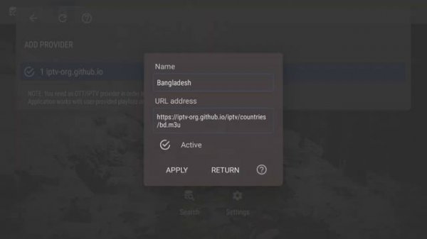 How to change playlist name in OTT Navigator