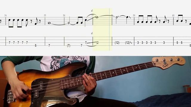 JET - She's a Genius (Bass cover with tabs in video) смотреть онлайн