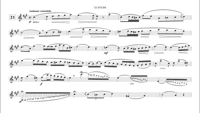 Cyrille Rose - 32 Studi per clarinetto - 21. Andante cantabile смотреть онлайн