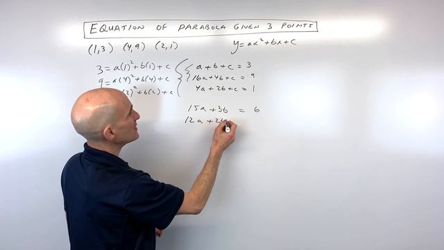 Equation of Parabola Given 3 Points (System of Equations) смотреть онлайн