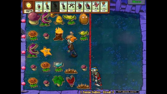 Plants vs Zombies. I, Zombie Endless. #548 (9 strikes). Passage from Sergey Fetisov смотреть онлайн