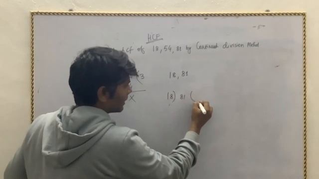 Find HCF of 18,54,81 by Continued Division Method смотреть онлайн