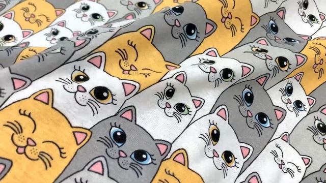 Трикотаж Кулирная гладь "Котомания", ш.1.8м, Карде, хлопок-100%, 140гр/м.кв АРТ 017547 смотреть онлайн