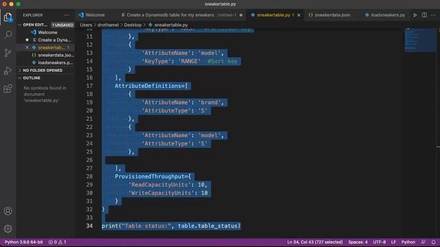 How to Create a DynamoDB Table Using Python and JSON in AWS Cloud9 смотреть онлайн