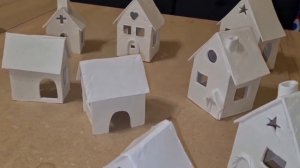 Домики из глины/Новогодняя деревня/Новогодний DIY 3
