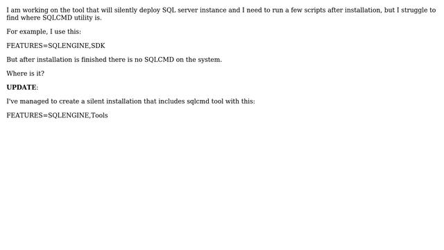 Databases: In mssql 2019 where sqlcmd utility is? смотреть онлайн