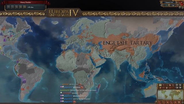 EU4 Oirat 1472 December world conquest (WR) -- Timelapse and post rebel world showcase смотреть онлайн