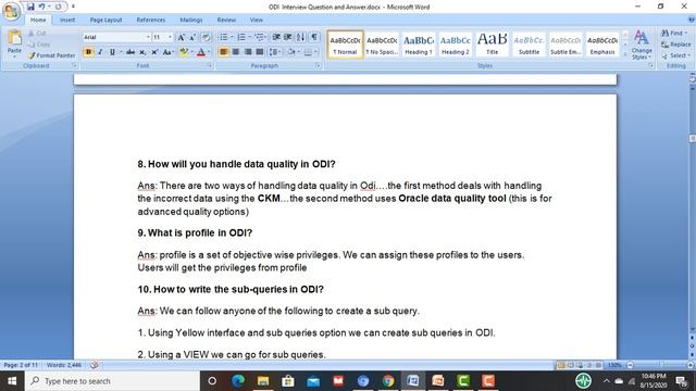 6# ODI Interview Question and Answer Part 1 by #BIKnowledge Point, смотреть онлайн