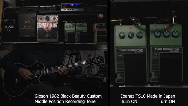 Gibson 1982 Black Beauty Custom with Ibanez Tube Screamer Two TS10 Made in Japan Part2 SOL Compare смотреть онлайн