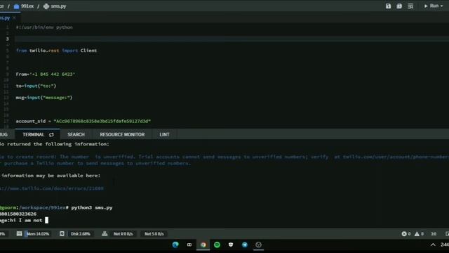 SENDING SMS WITH PYTHON! смотреть онлайн