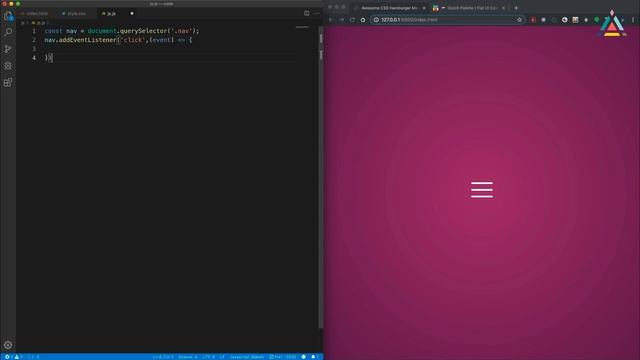 Awesome Animation CSS Hamburger Menu - HTML5 CSS3 Tutorial смотреть онлайн
