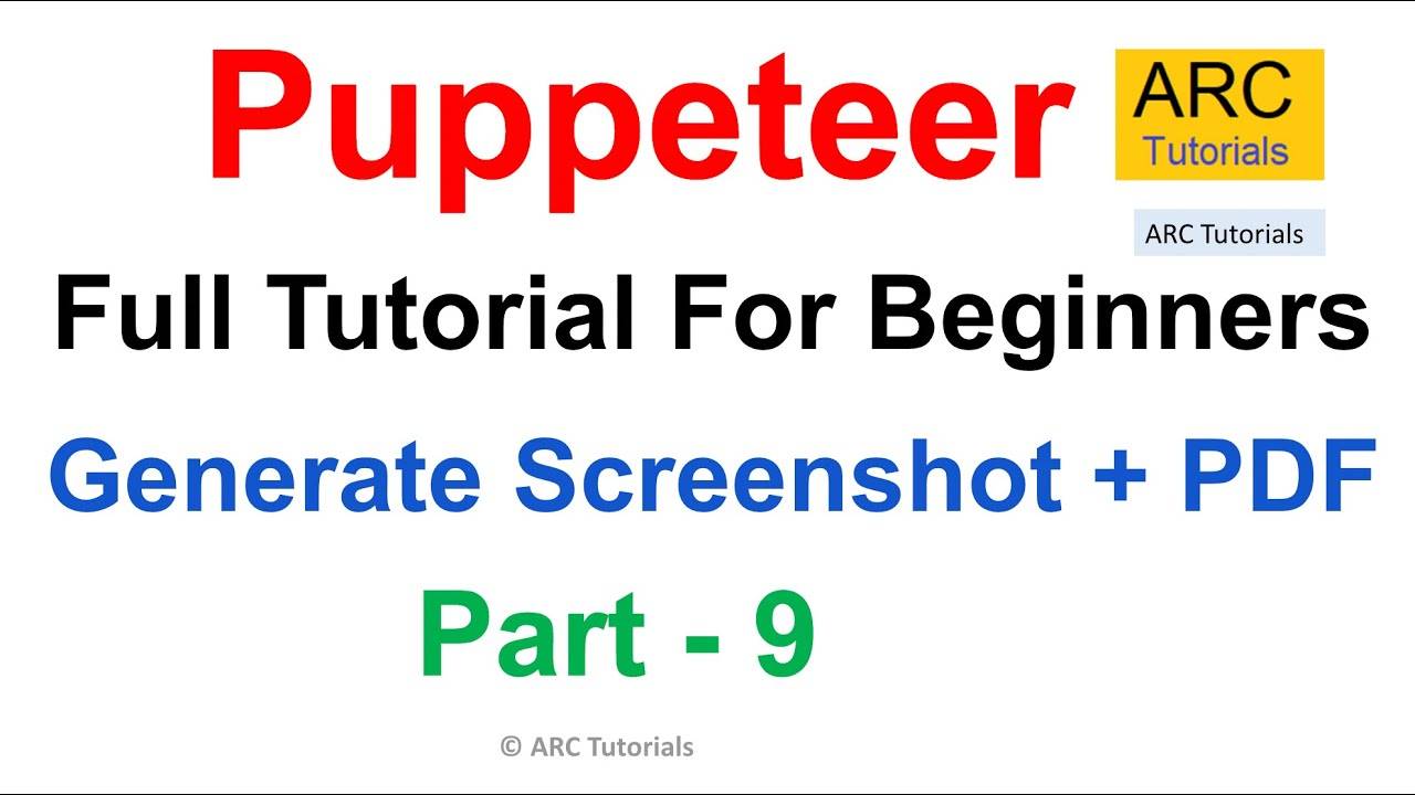 Урок №9 Puppeteer|Создание скриншотов и PDF-файлов смотреть онлайн