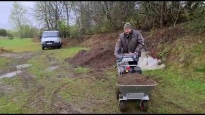 Лайфхак))) или как не остаться без спины на даче. Самоходная телега из снегоуборщика.