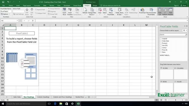 Getting Started with Pivot Tables in Excel 2016 for Windows смотреть онлайн