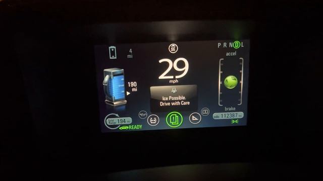 Ice Possible Drive With Care на Chevrolet Volt - что это значит? смотреть онлайн
