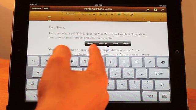 iPad 3 Pages Tutorial: Shortcuts for Selecting Text & Paragraphs P4 iPad 2 1 смотреть онлайн