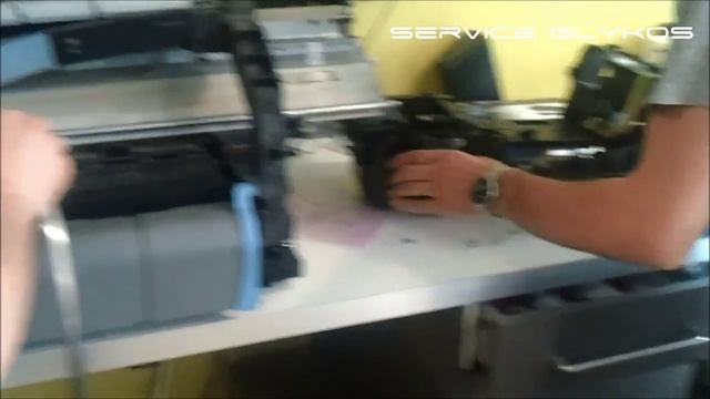 Belt unit replacement Hp Designjet 500 plus Plotter смотреть онлайн