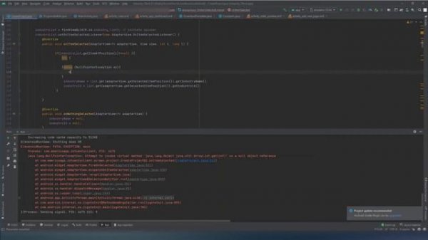 FIX AndroidRuntime: FATAL EXCEPTION java.lang.NullPointerException: Attempt to invoke virtual metho