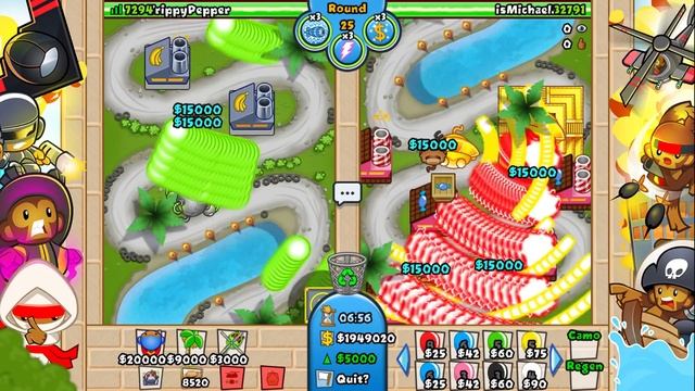 The $1,000,000 Temple! The Most EXPENSIVE TOWER HACK EVER In Bloons TD Battles! смотреть онлайн