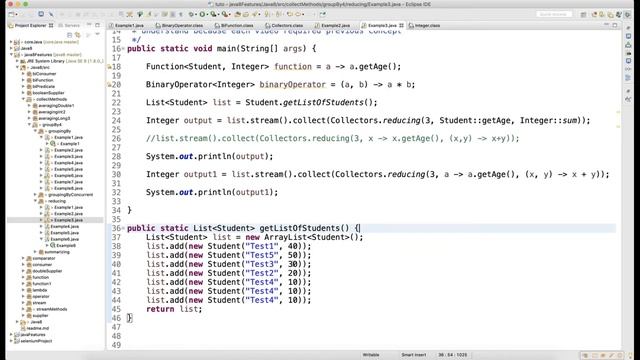Reducing Method of Stream API Video 54 смотреть онлайн