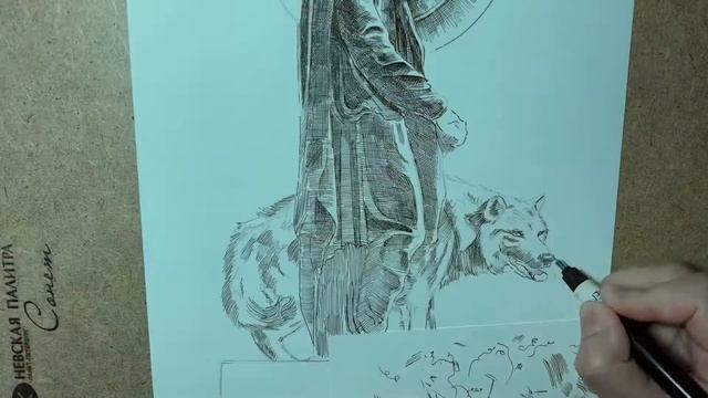 Drawing a Dacian Warrior in Pen and Ink | History Illustration смотреть онлайн