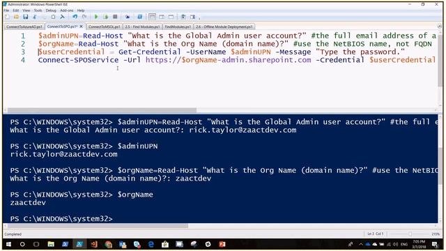 2018 03 07 PowerShell for SharePoint Online 02 смотреть онлайн