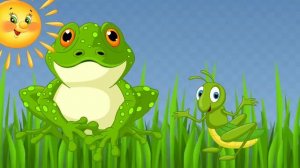 В траве сидел кузнечик.Песенка, мультик.