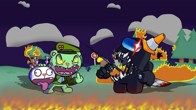 Flippy Vs Impostor [Defeat X Flippin Out] FNF Mashup