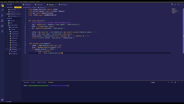 Price Tracker Application with Django | Track Discounts смотреть онлайн