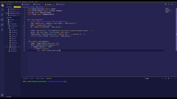Price Tracker Application with Django | Track Discounts
