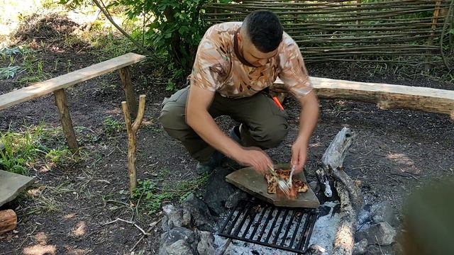 вкусная шаурма на природе - отдых на природе день первый. смотреть онлайн