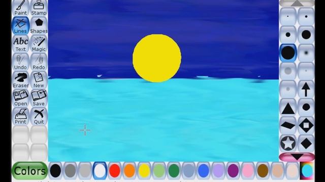 How to draw a scenery in TuxPaint смотреть онлайн
