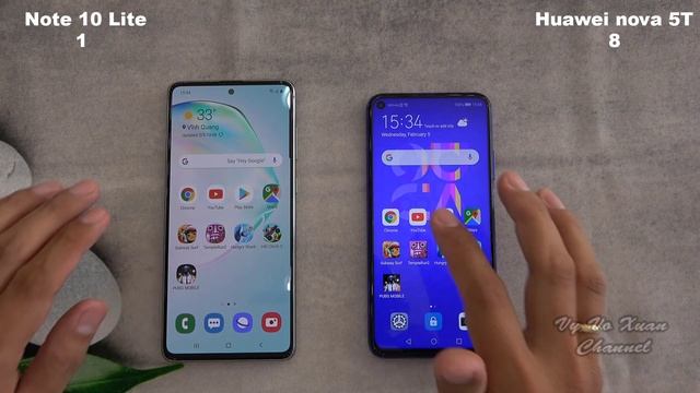 Samsung Galaxy Note 10 Lite vs Huawei nova 5T | SpeedTest and Camera comparison смотреть онлайн