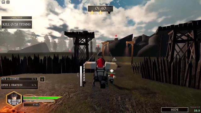 SLAYING TITANS WITH @ProBoiz95  TO SAVE THE WORLD IN ROBLOX !! 