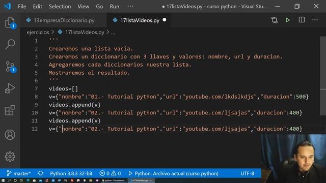 PYTHON Ejercicio 17.- Lista de vídeos [41]???? смотреть онлайн