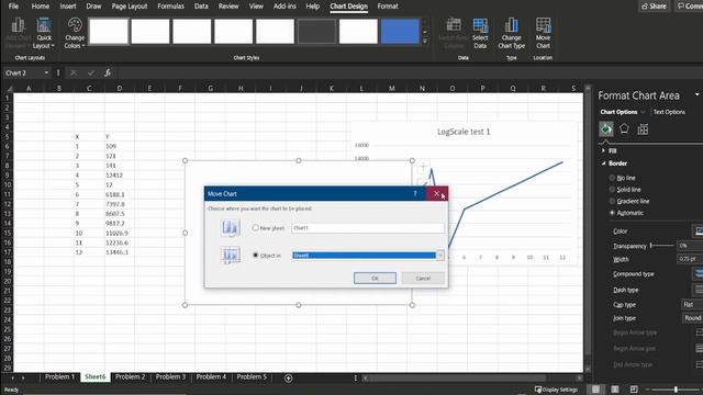 For x-axis log scale, use scatter plot rather than line plot (MS Excel) смотреть онлайн