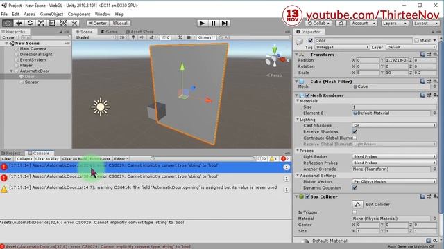 How to make a simple automatic sliding door for your Unity game смотреть онлайн