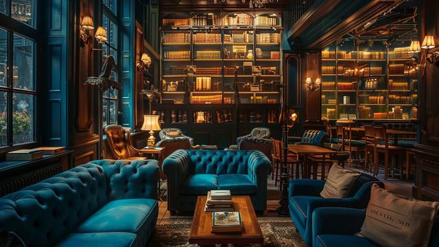Melancholic Rain | Piano Moods In A Cozy Book Nook | Rainy Day Rhythms In A Literary Coffee | ASMR смотреть онлайн