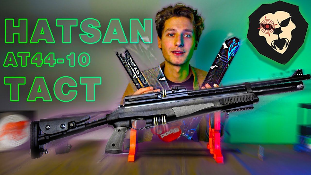 ОБЗОР Пневматическая винтовка Hatsan AT44-10 TACT 6.35 мм (PCP, пластик)