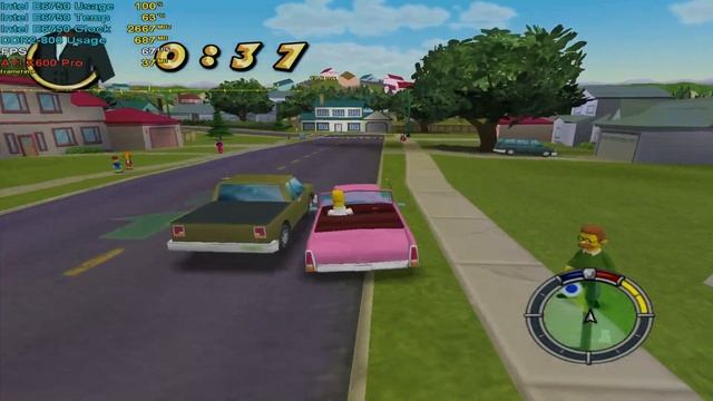 The Simpsons Hit & Run | ATI X600 Pro | Intel E6750 | 2GB | Win XP смотреть онлайн