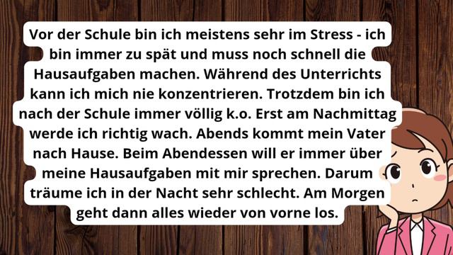LESEN: читаем базовые тексты на немецком, тема: Stress in der Schule😎 смотреть онлайн