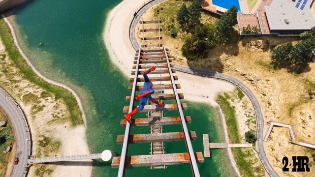 GTA 5 Spiderman Jumping Into Portals (Ragdolls/Euphoria Physics) #1 смотреть онлайн