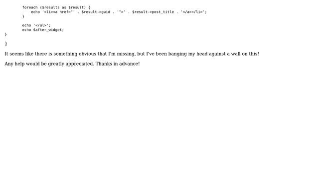 Wordpress: Widget update function not saving values смотреть онлайн